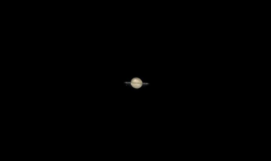 Tonight’s Beautiful Shot Of Saturn & Its Moon Titan.