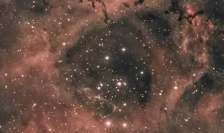 Tonights Capture Is Of The "Rosette Nebula", A Stellar Nursery With Stars That Emit So Much Radiation That They Illuminate The Glowing Dust Surrounding Them.