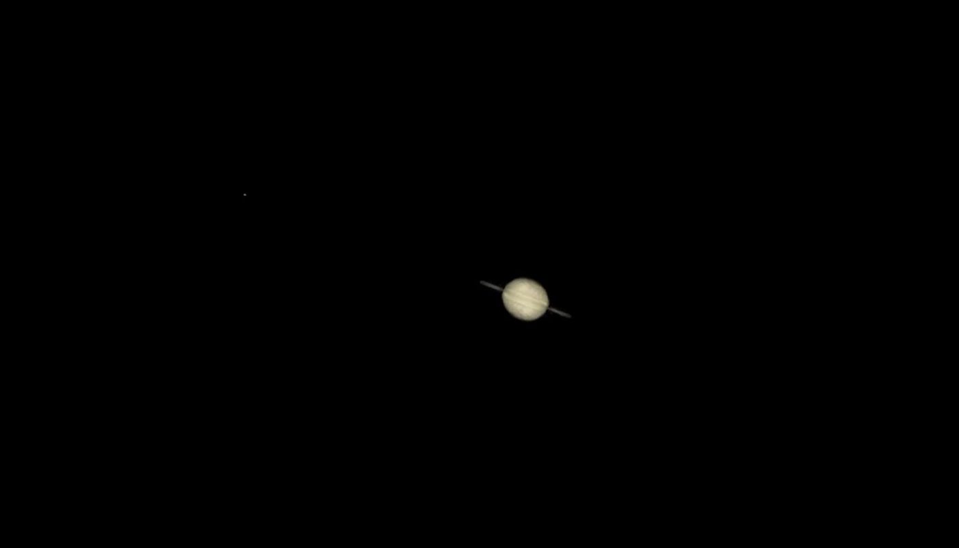 Tonight's Stunning Photo Of Saturn & Titan.