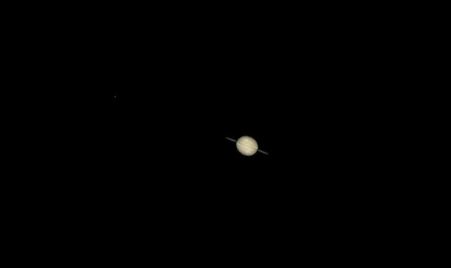 Tonight’s Stunning Photo Of Saturn & Titan.