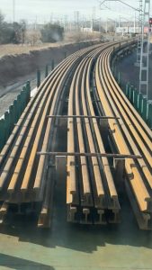 Transporting railroad rails