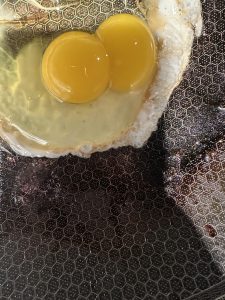 Twin yolk aka bonus food in my belly