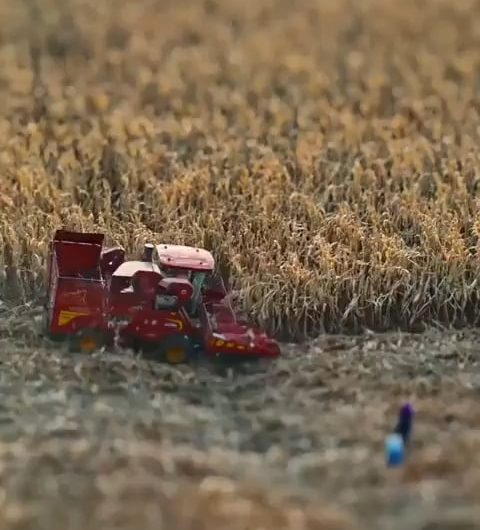 Using tilt-shift photography makes a real farm look like toys