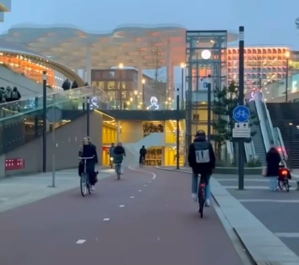 Utrecht, Stationsplein is the biggest bicycle parking area of The Netherlands. Netherlands has a culture of Bicycling