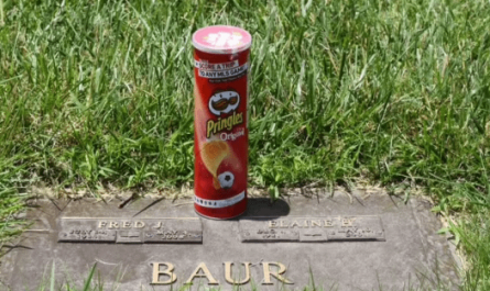 When Fred Baur, inventor of the Pringles can, died in 2008, part of his ashes were buried in an pringles can.