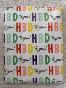 When a gift is just the right size for the wrapping paper.