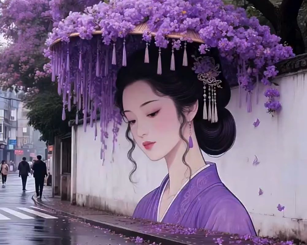 When an artist combines murals with trees. 🖼