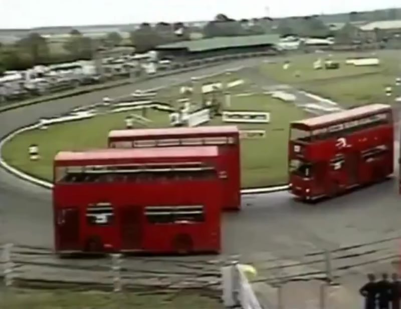 Who needs to watch Formula 1 when you can watch UK double-decker bus racing