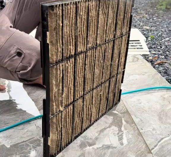 cleaning thick dust from this filter