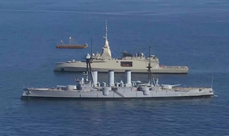 2,000 years of Greek warships: ancient trireme, WW1 cruiser, modern frigate