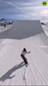 A 21-year-old Japanese snowboarder, Kokomo Murase, just landed a backside triple cork 1620. She's the first woman ever to do it.