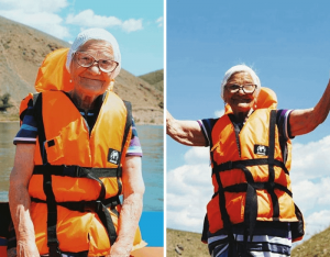 A 91-year-old Grandma traveled around the World alone, Sharing her Journey on Facebook.