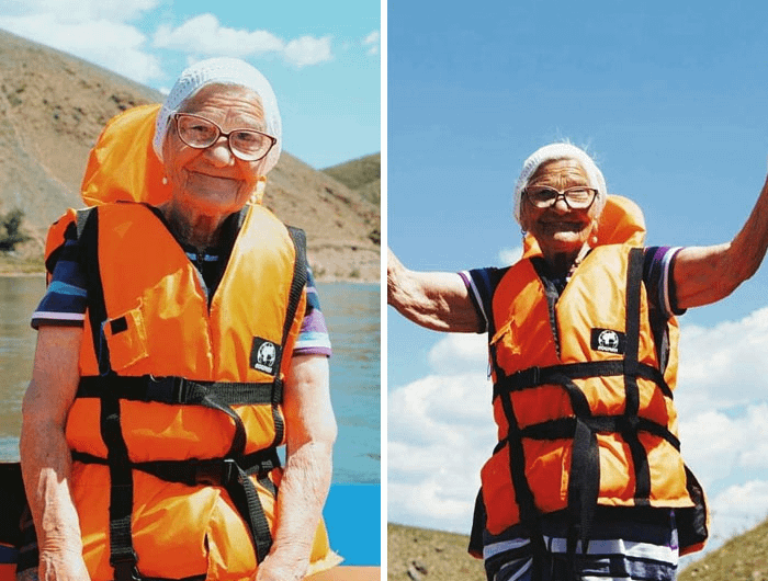 A 91-year-old Grandma traveled around the World alone, Sharing her Journey on Facebook.