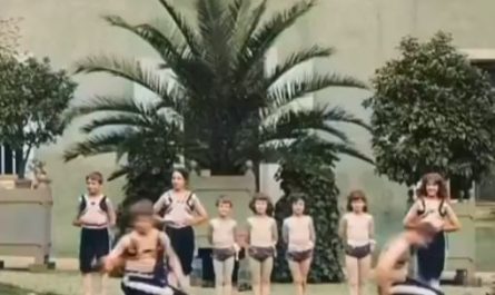 Acrobat 125 years ago in Paris 1896. Colorized and speed adjusted