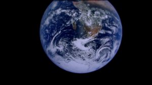 Apollo 17 Astronauts leaving Earth for the Moon in 1972