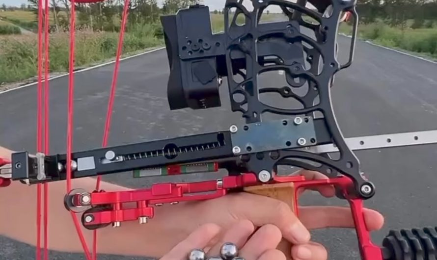 Ball bearing compound bow with vision scope