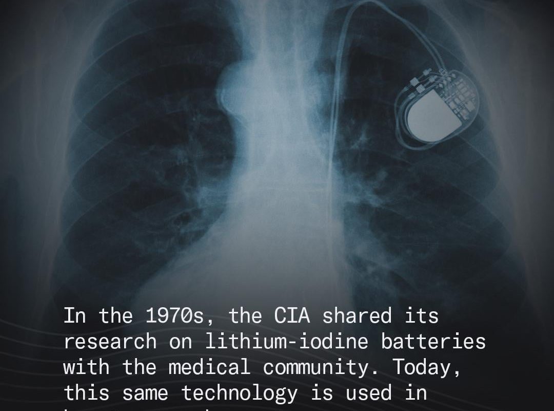 CIA battery research later became medical pacemaker technology