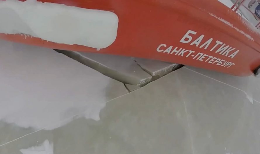 Closeup of an Icebreaker Ship (turn sound on)