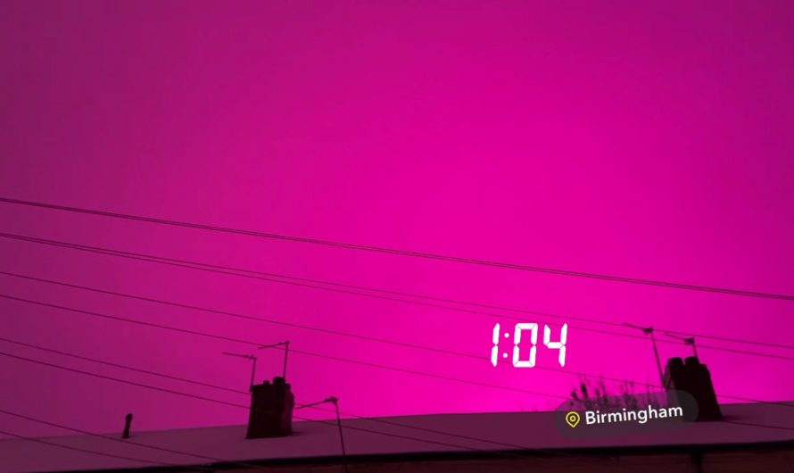 Colour of the night sky in UK, Birmingham