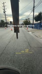 Driveway removal process