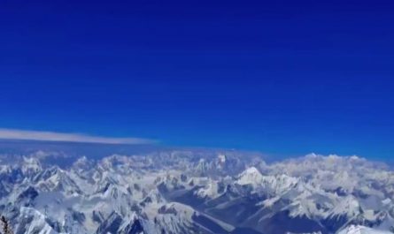 Earth's curve seen from the top of K2 (Pakistan) at 8,611 meters