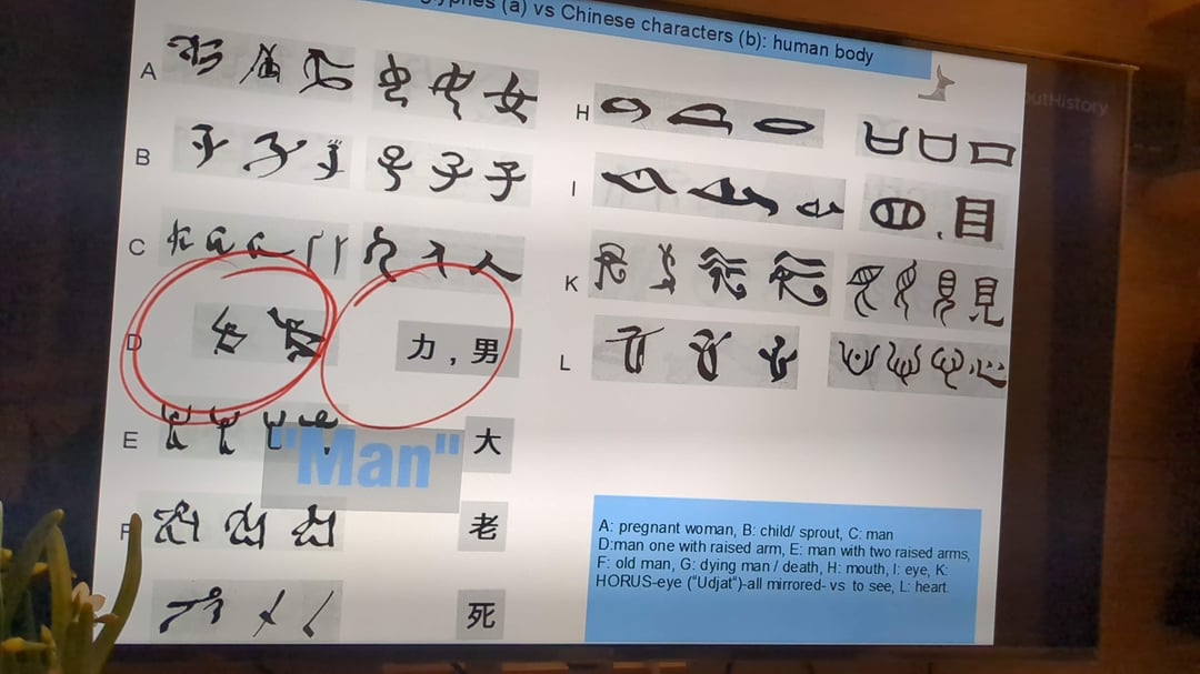 Egyptian Hieroglyphs vs Chinese Characters