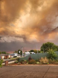 Fires around our house in Australia look like something our or stranger things.