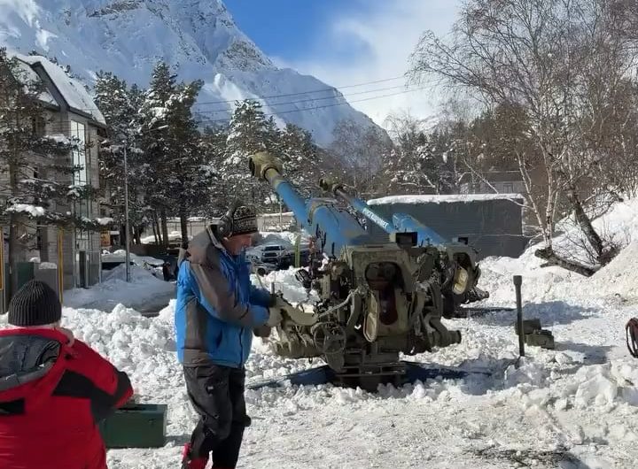 Firing a cannon to trigger an avalanche