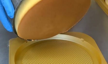 Fluffy soufflé cheesecakes wiggle