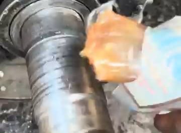 Greasing a wheel bearing