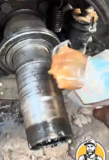 Greasing a wheel bearing