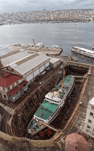 Haliç Shipyard (Tersane-i Amire) in Istanbul, Turkey, founded by the Ottomans in 1455, is often cited as the oldest operating shipyard in the world.