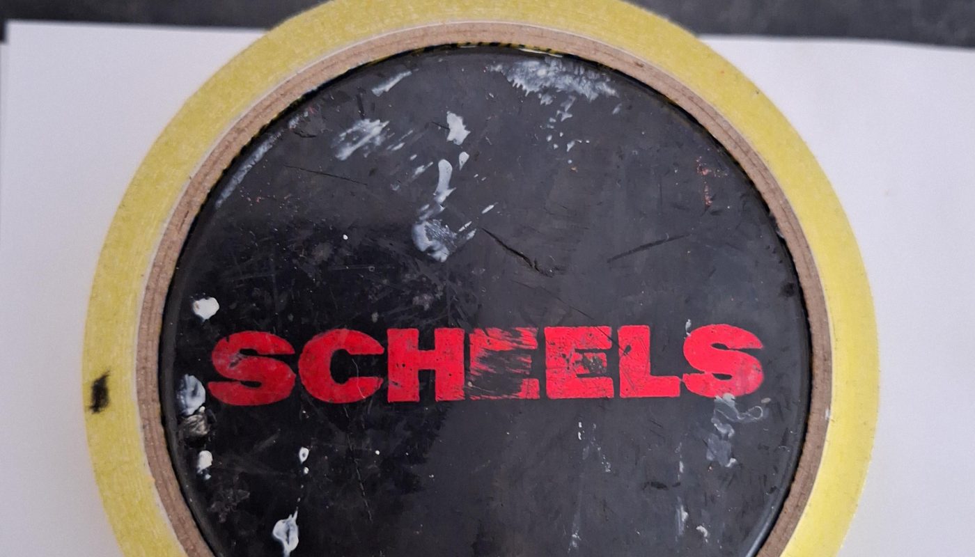 Hockey pucks fit beautifully inside sellotape