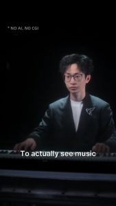 Hxstudio turned a piano into a live visualizer - every note lights up instantly using bioluminescent algae