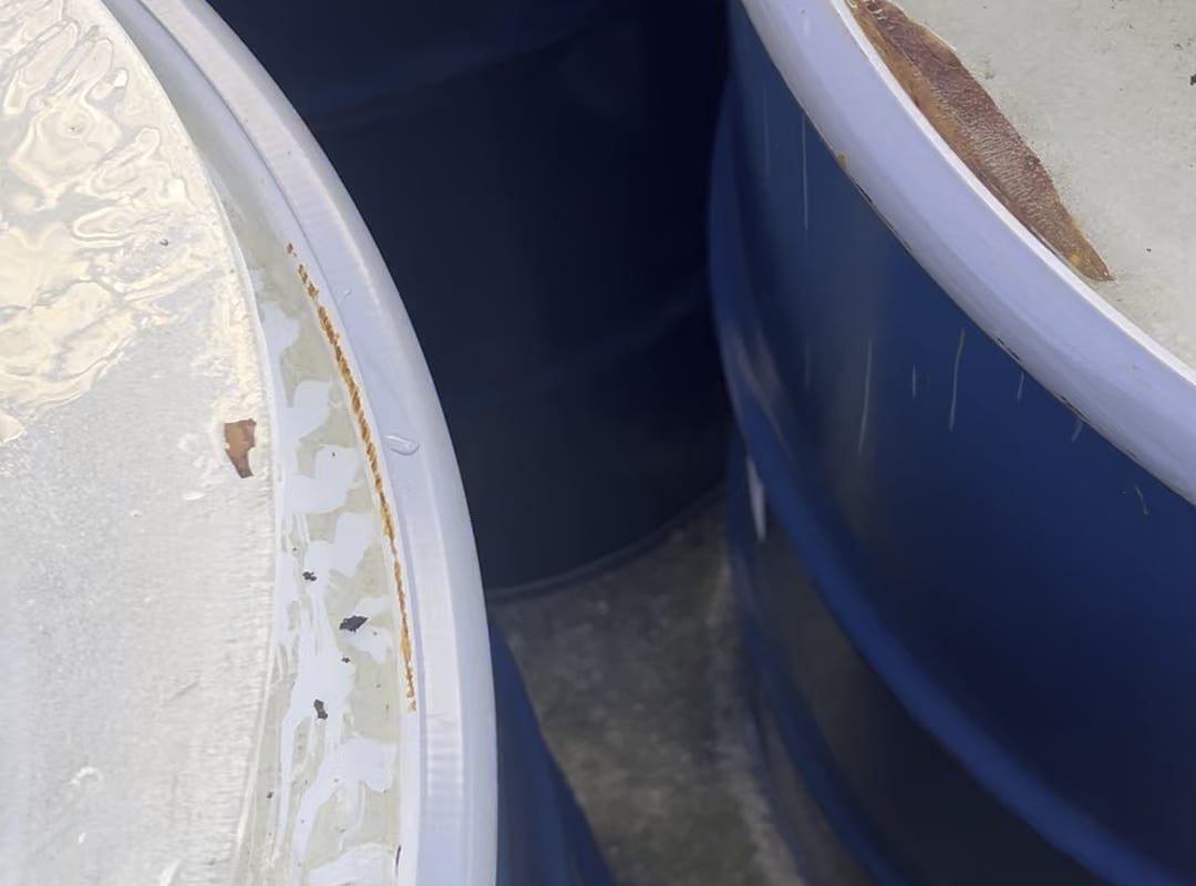 Ice sheet on top of a Barrell