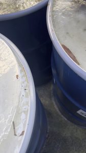 Ice sheet on top of a Barrell