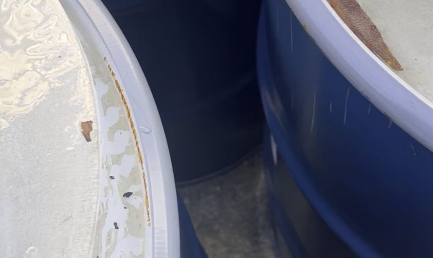 Ice sheet on top of a Barrell