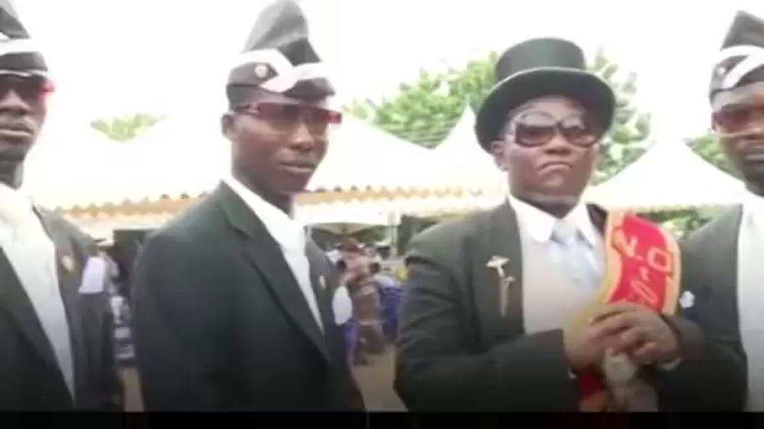 In April 2022, the Ghanaian Dancing Pallbearers sold their viral video as an NFT for $1.046 million, equivalent to 372 Ethereum at the time.
