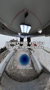 Inside a glacier filled with ancient ice