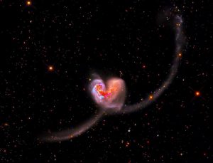 Interacting galaxies NGC 4038 and NGC 4039 in the Corvus constellation