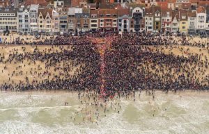 Jan 1 cold swim, Dunkirk, France