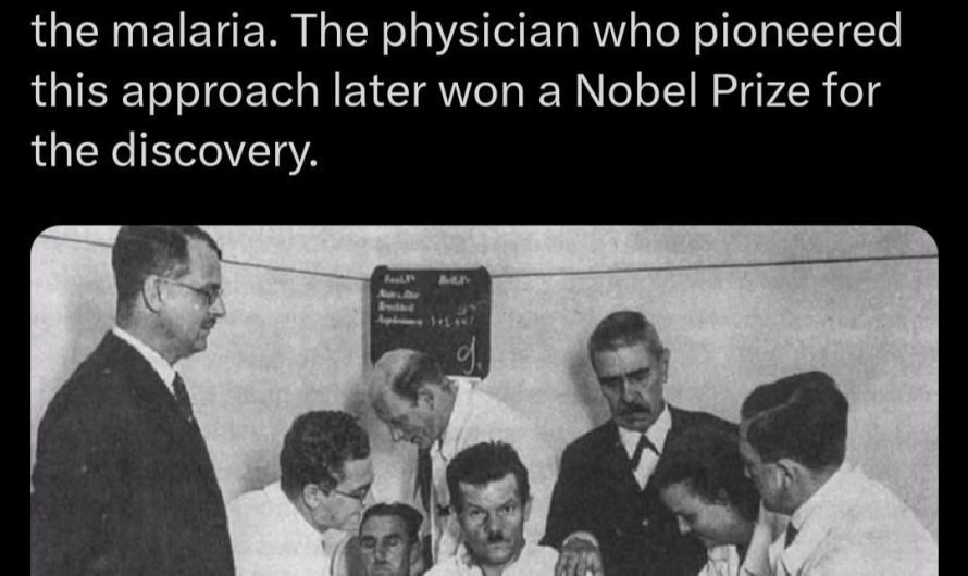 Julius Wagner- Juaregg, an Austrian physician discovered a way to treat syphilis with malaria in the early 20th century.