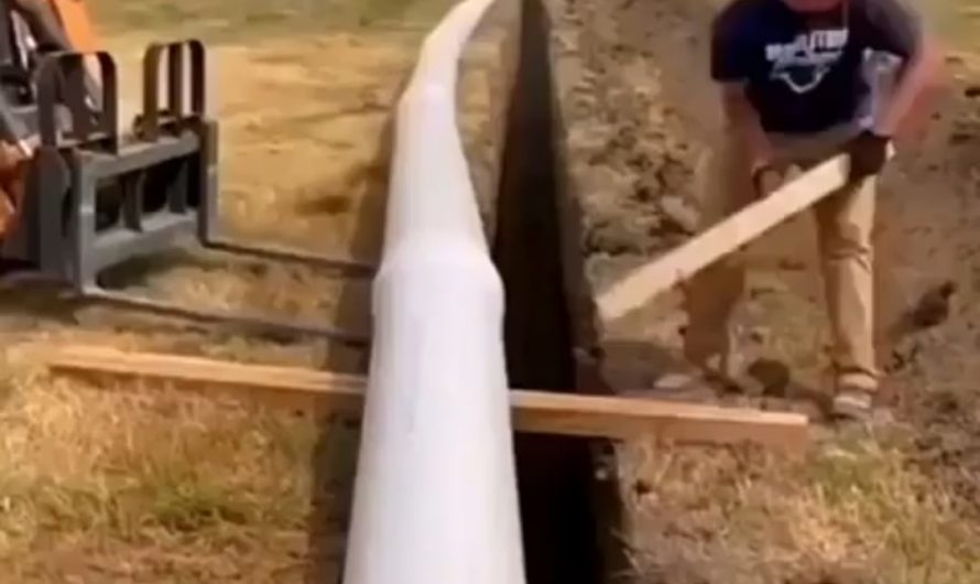 Just laying some pipe.