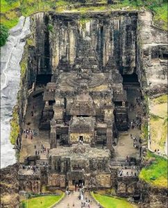 Kailasa Temple, carved out of one single huge rock is a rock cut Hindu temple which dates back to 8th century. Situated in Maharashtra, India