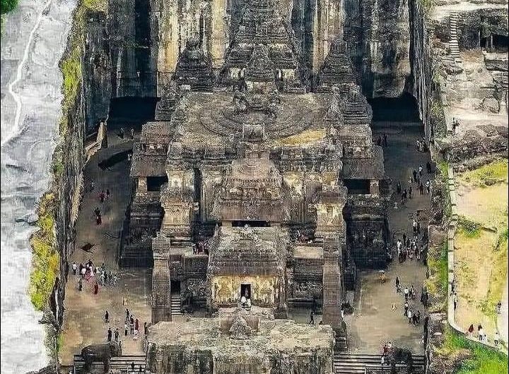 Kailasa Temple, carved out of one single huge rock is a rock cut Hindu temple which dates back to 8th century. Situated in Maharashtra, India