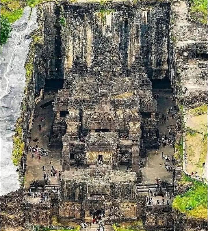 Kailasa Temple, carved out of one single huge rock is a rock cut Hindu temple which dates back to 8th century. Situated in Maharashtra, India