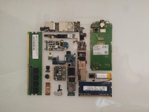 Knolled electronics' insides