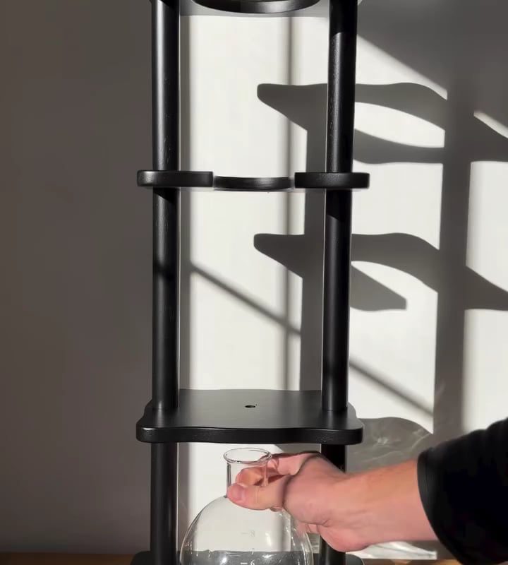 Making a Winter Mint Cold Brew using a Cold Brew Tower