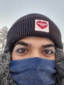 My eyelashes after 5min in -36°C (-33 F) - North Sweden