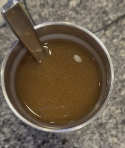 My honey lemon tea moving without being stirred